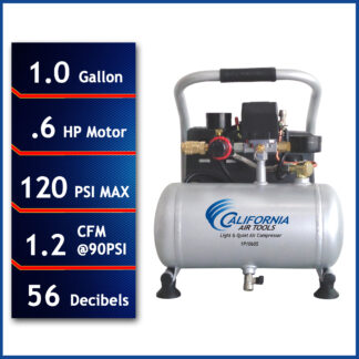 California Air Tools Light & Ultra Quiet 1P1060S Portable 1.0 Gallon 0.6Hp Air Compressor (BLEMISHED, LIKE NEW)