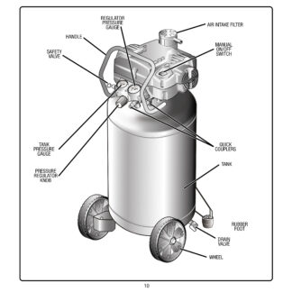 California Air Tools CALAIR-20013  High Pressure 20 Gallon 1.3 Hp Air Compressor