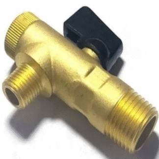 1/4 NPT Brass Inline Regulator – Air Compressor Pressure Ball Valve Tool, Pneumatic Control Fitting