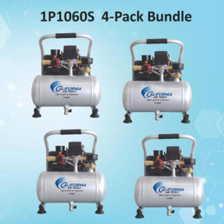 California Air Tools Oil-Free Ultra Quiet 1P1060S Portable Air Compressor (4-PACK Bundle)