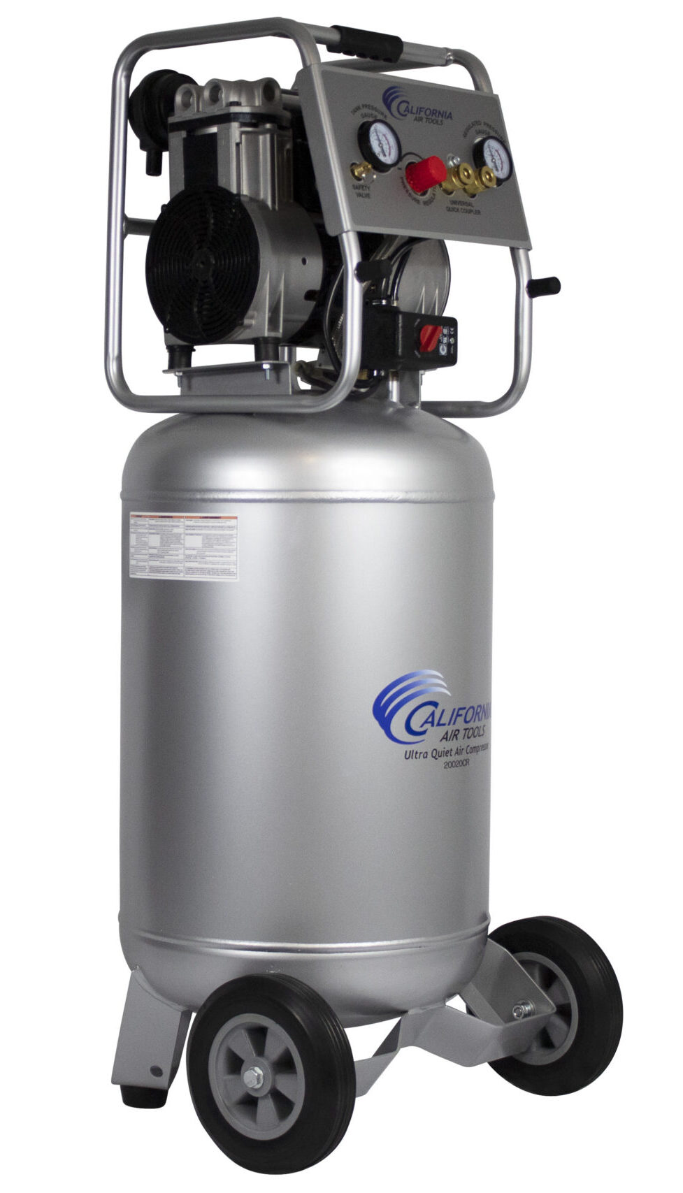 CALIFORNIA AIR TOOLS 20020CR Ultra Quiet & Oil-Free CONTINUOUS RUN (100% Duty Cycle) 2.0 Hp 20 Gallon Air Compressor - Image 4