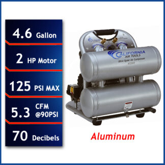 CALIFORNIA AIR TOOLS 4620AC Powerful 2.0 Hp Ultra Quiet & Oil-Free Air Compressor (BLEMISHED, LIKE NEW)